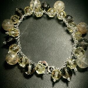 Handmade 925 Silver 7.5" Bracelet Multicolor